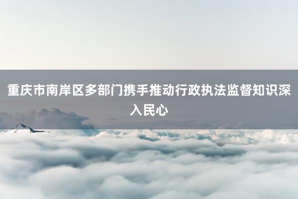 重庆市南岸区多部门携手推动行政执法监督知识深入民心