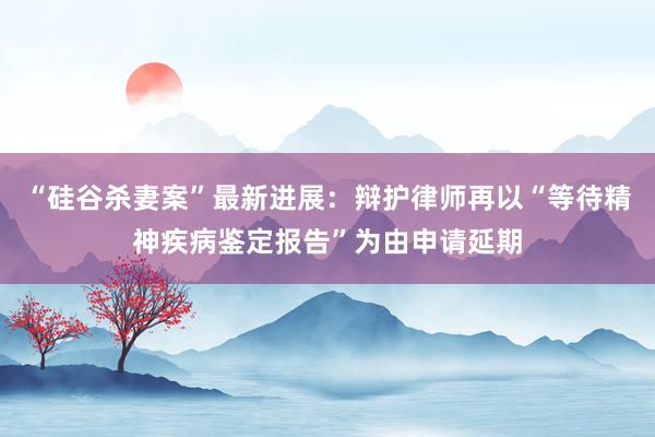 “硅谷杀妻案”最新进展：辩护律师再以“等待精神疾病鉴定报告”为由申请延期