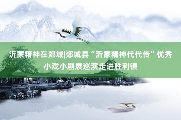 沂蒙精神在郯城|郯城县“沂蒙精神代代传”优秀小戏小剧展巡演走进胜利镇