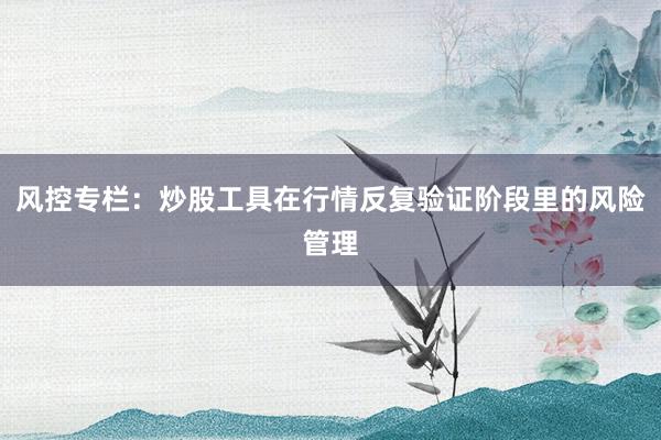 风控专栏：炒股工具在行情反复验证阶段里的风险管理