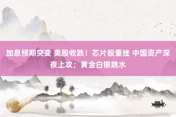加息预期突变 美股收跌！芯片股重挫 中国资产深夜上攻；黄金白银跳水