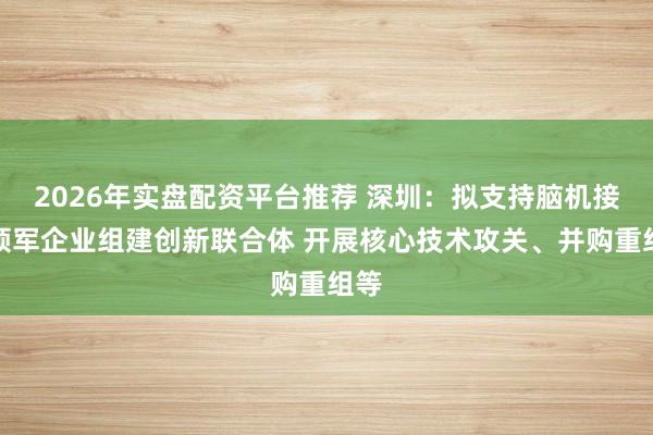 2026年实盘配资平台推荐 深圳：拟支持脑机接口领军企业组建创新联合体 开展核心技术攻关、并购重组等